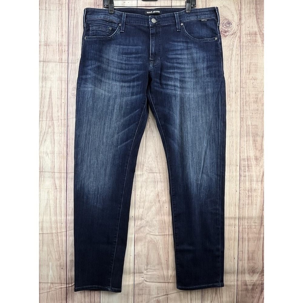 Mavi Jake Slim Leg Men's Blue Cotton Blend Stretch Denim‎ Jeans Pants Sz 40x32
